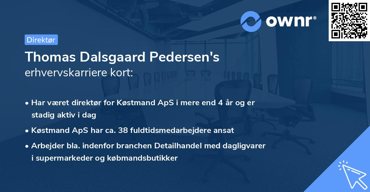 Thomas Dalsgaard Pedersen's erhvervskarriere kort