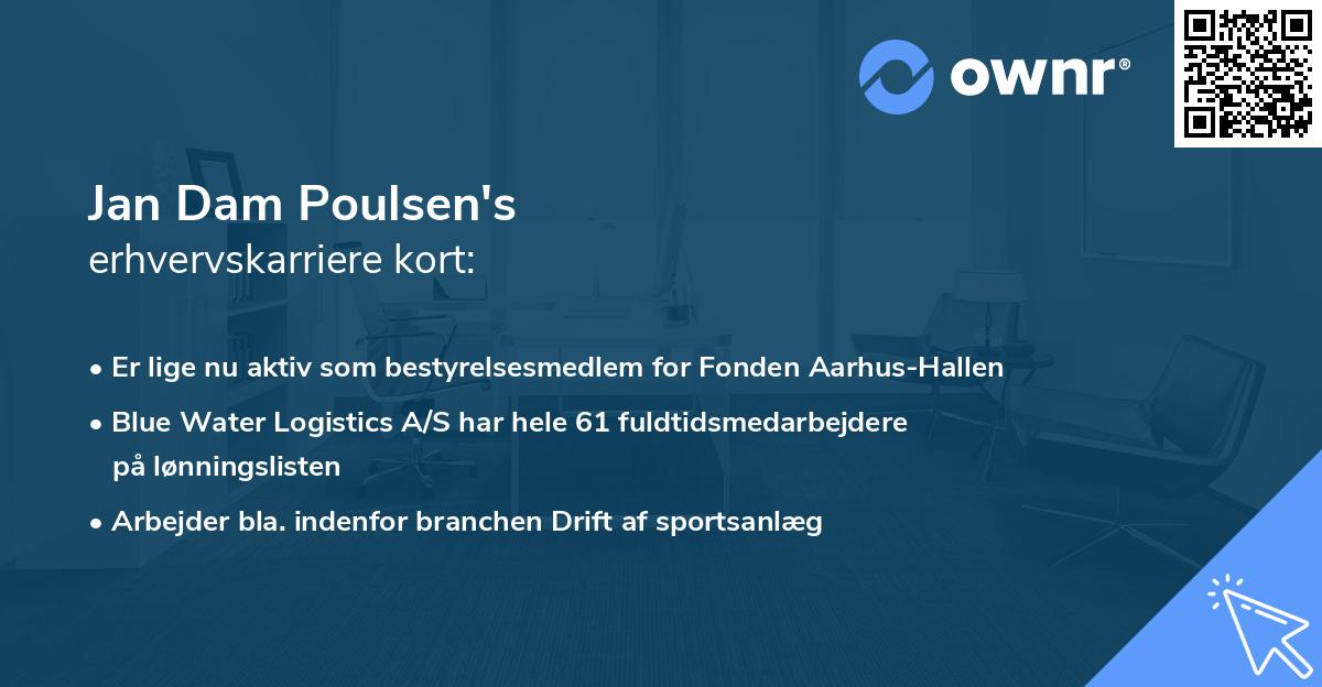 Jan Dam Poulsen's erhvervskarriere kort