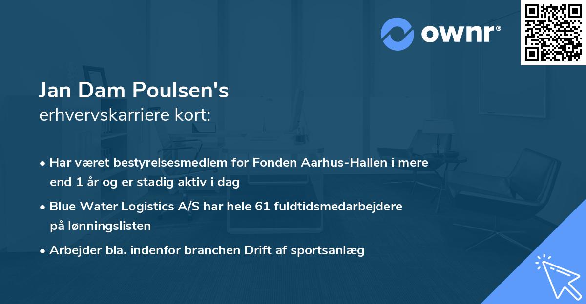 Jan Dam Poulsen's erhvervskarriere kort