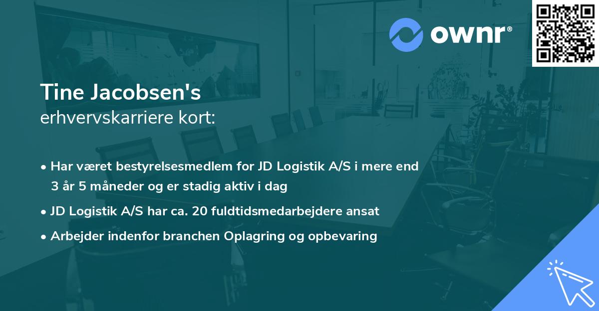 Tine Jacobsen's erhvervskarriere kort