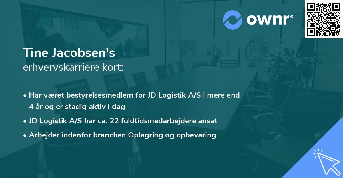 Tine Jacobsen's erhvervskarriere kort