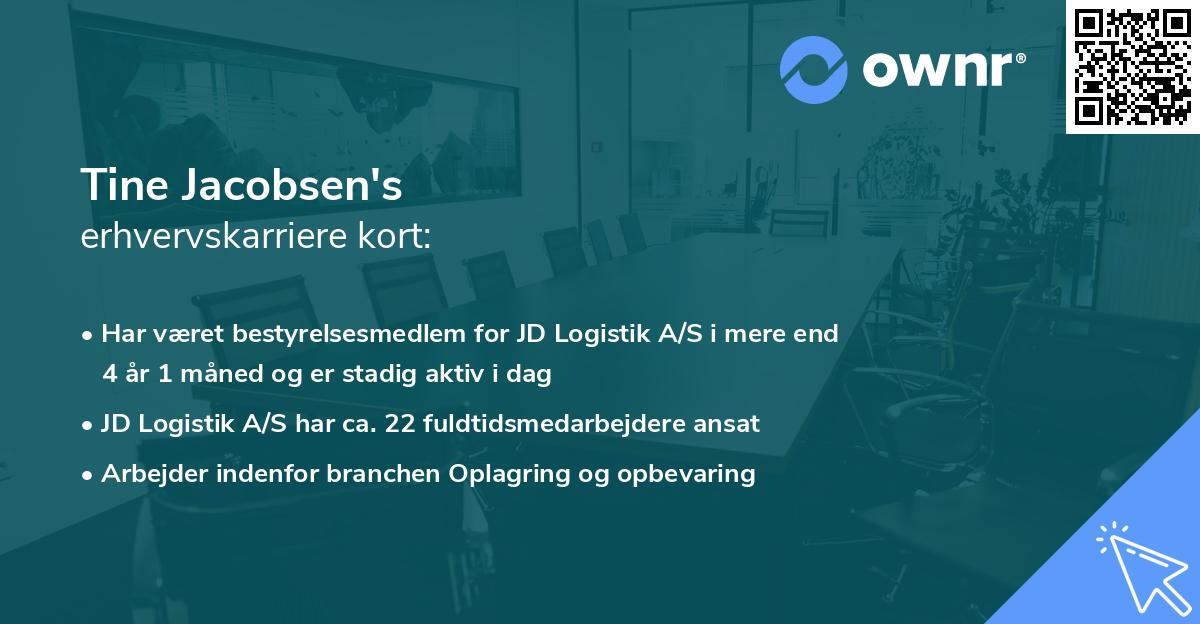Tine Jacobsen's erhvervskarriere kort