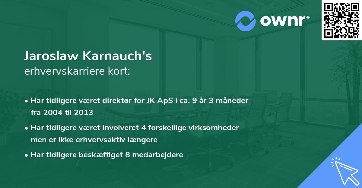 Jaroslaw Karnauch's erhvervskarriere kort
