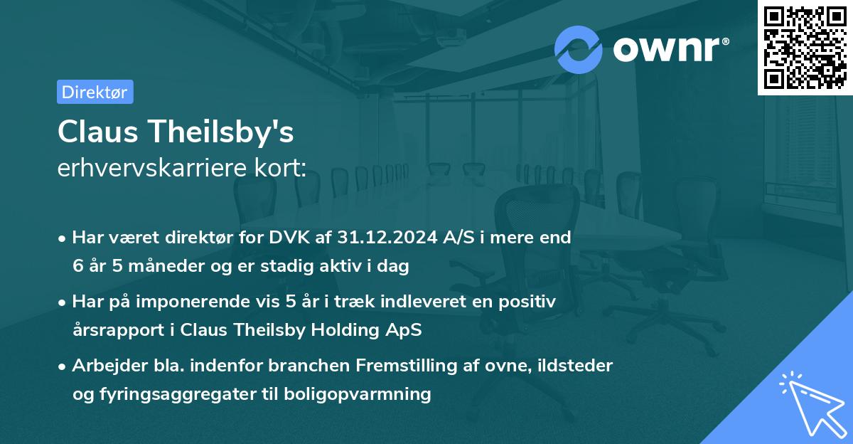 Claus Theilsby's erhvervskarriere kort