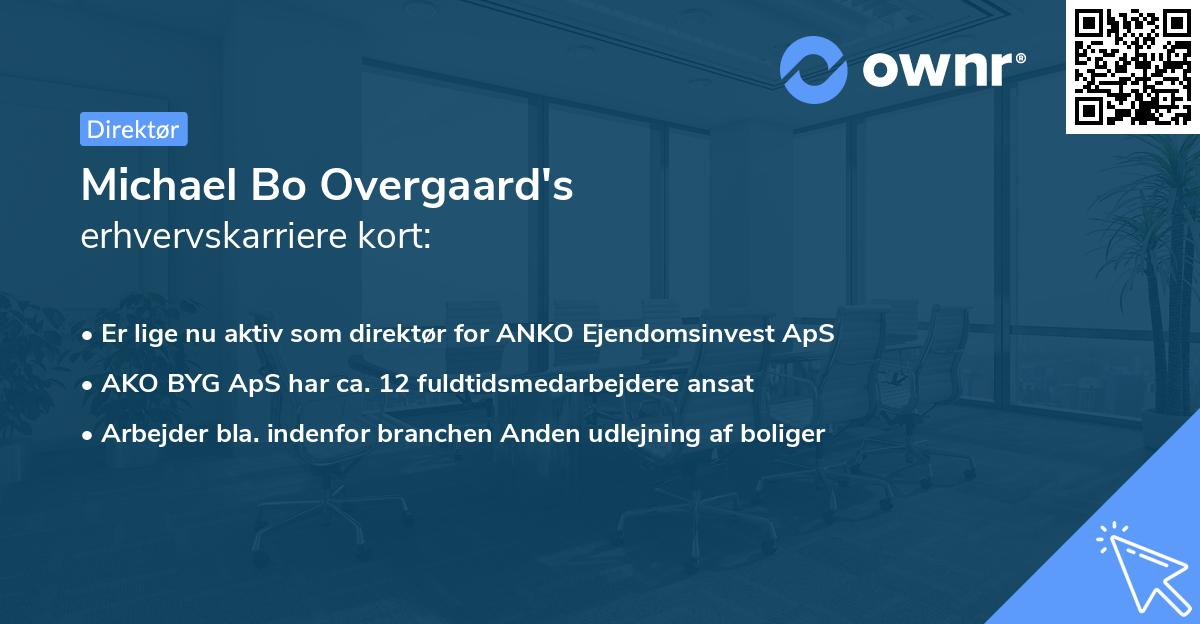 Michael Bo Overgaard's erhvervskarriere kort