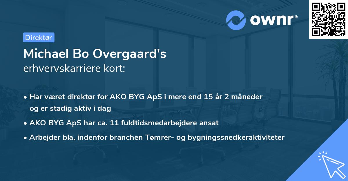 Michael Bo Overgaard's erhvervskarriere kort