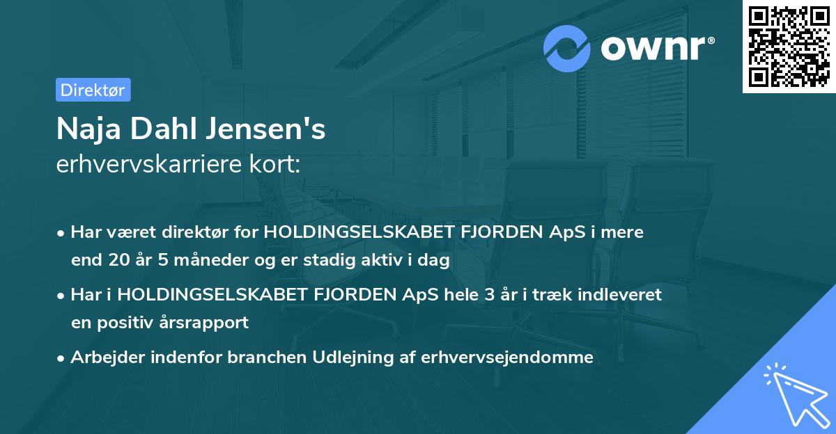 Naja Dahl Jensen's erhvervskarriere kort