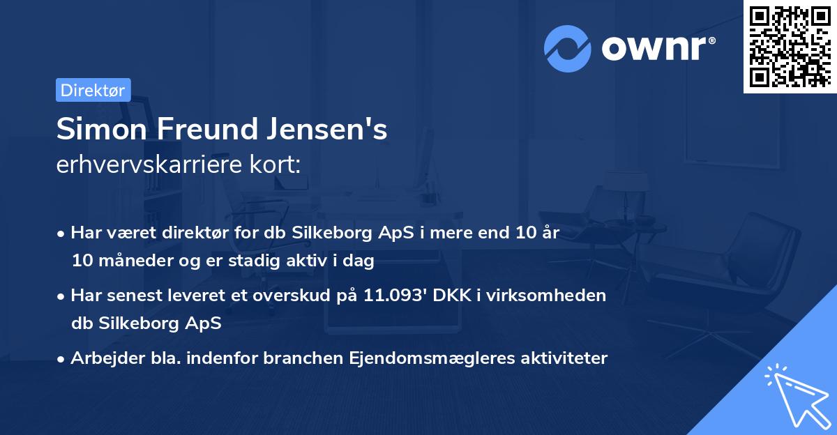 Simon Freund Jensen's erhvervskarriere kort