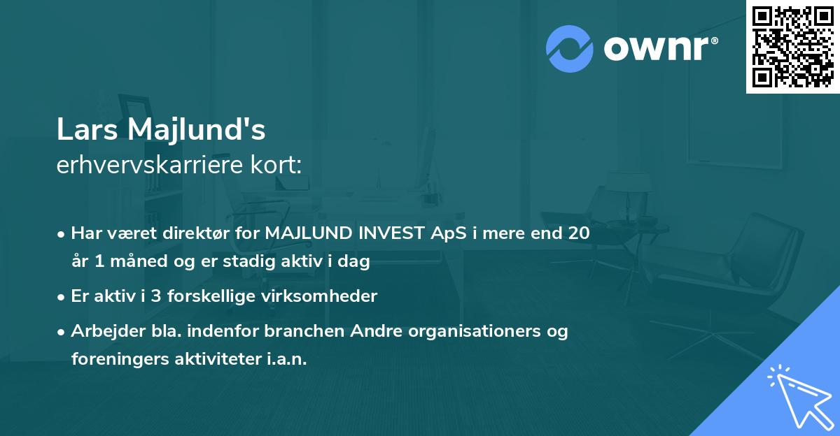 Lars Majlund's erhvervskarriere kort