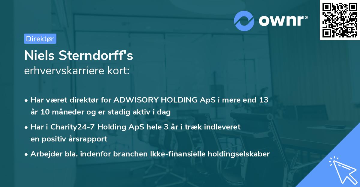 Niels Sterndorff's erhvervskarriere kort