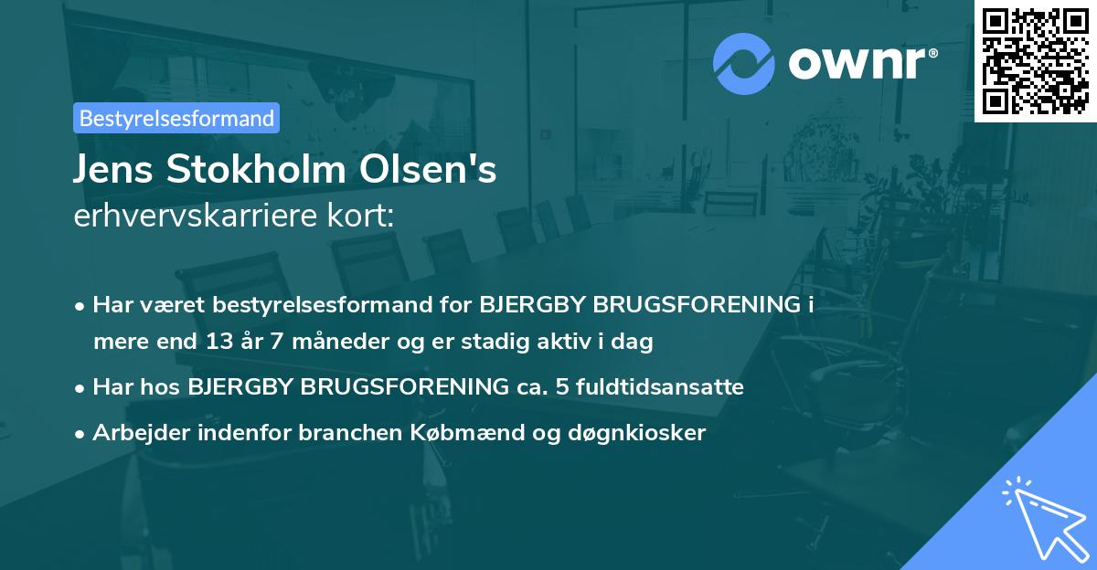 Jens Stokholm Olsen's erhvervskarriere kort