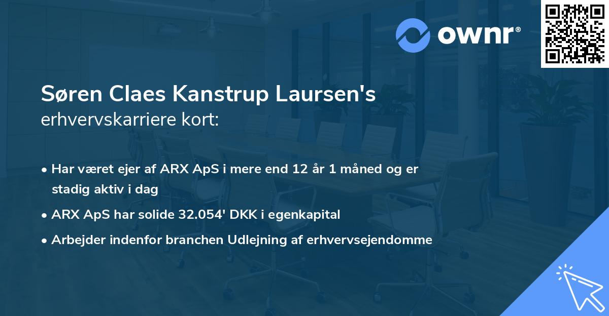 Søren Claes Kanstrup Laursen's erhvervskarriere kort