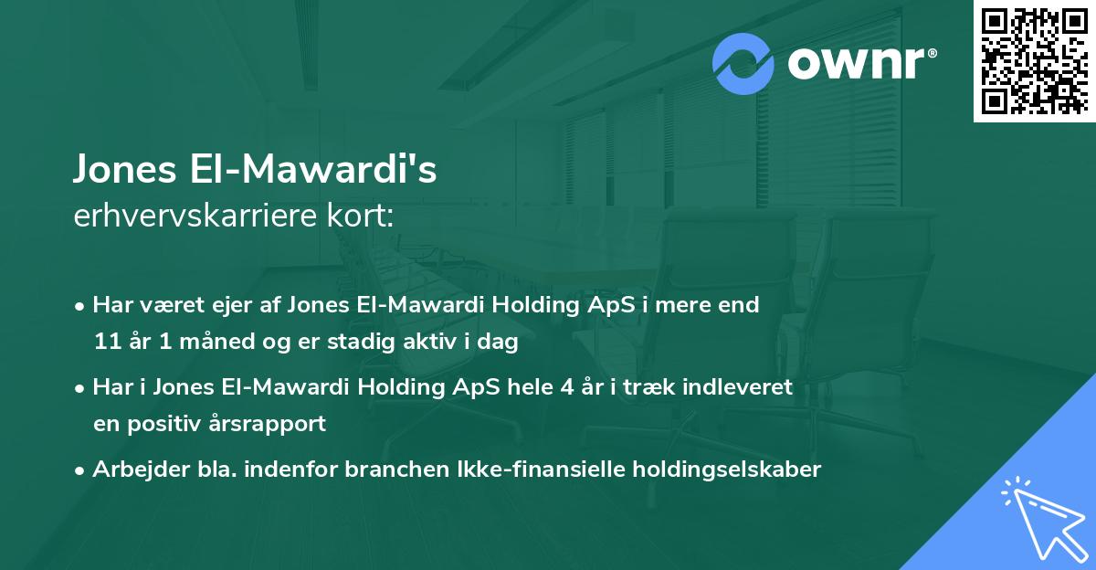 Jones El-Mawardi's erhvervskarriere kort