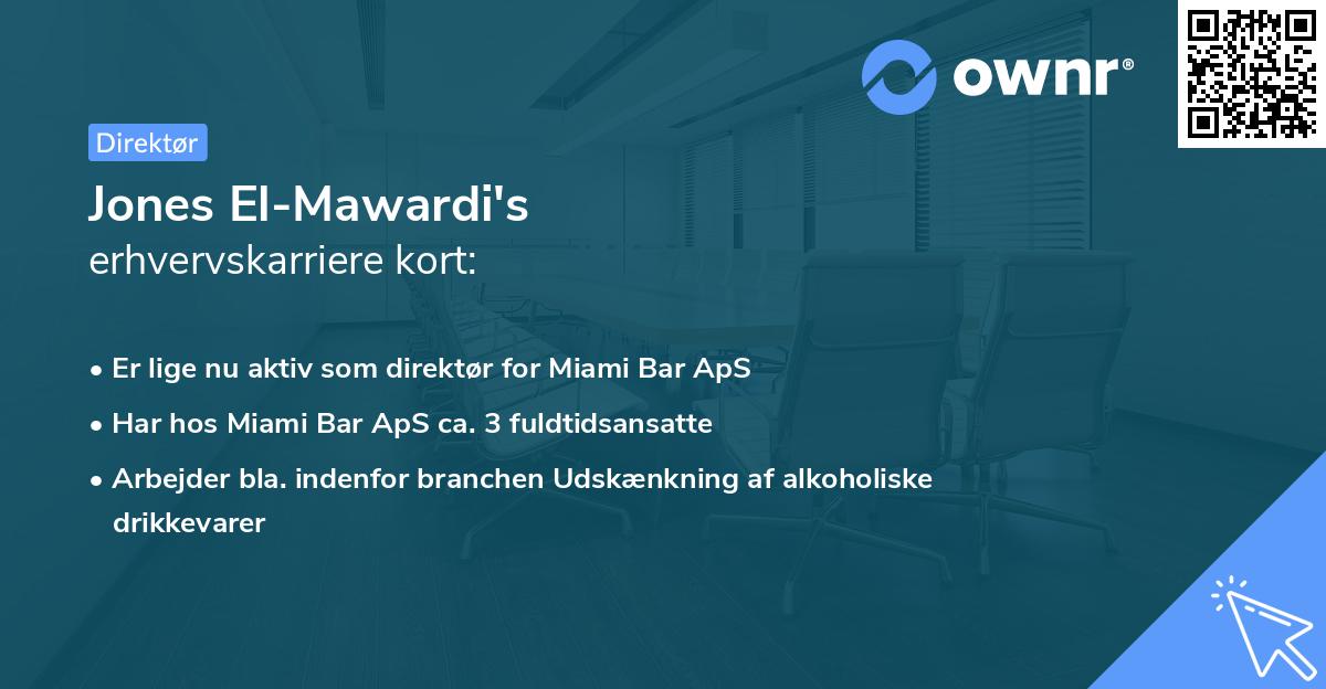 Jones El-Mawardi's erhvervskarriere kort