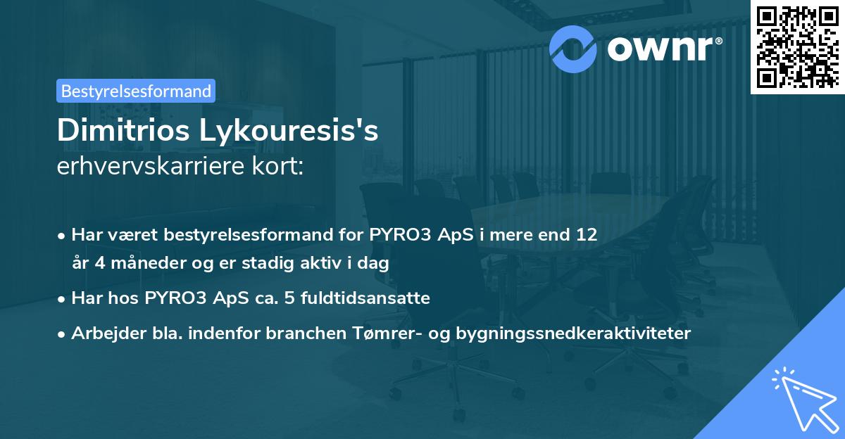Dimitrios Lykouresis's erhvervskarriere kort