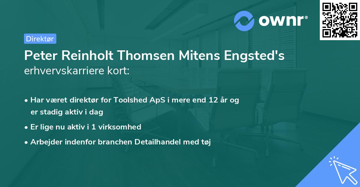 Peter Reinholt Thomsen Mitens Engsted's erhvervskarriere kort