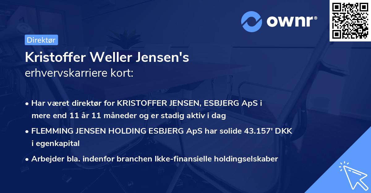 Kristoffer Weller Jensen's erhvervskarriere kort