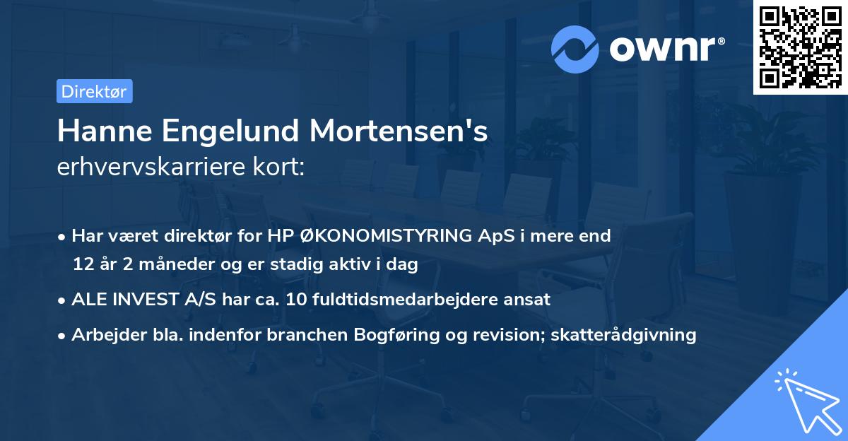 Hanne Engelund Mortensen's erhvervskarriere kort