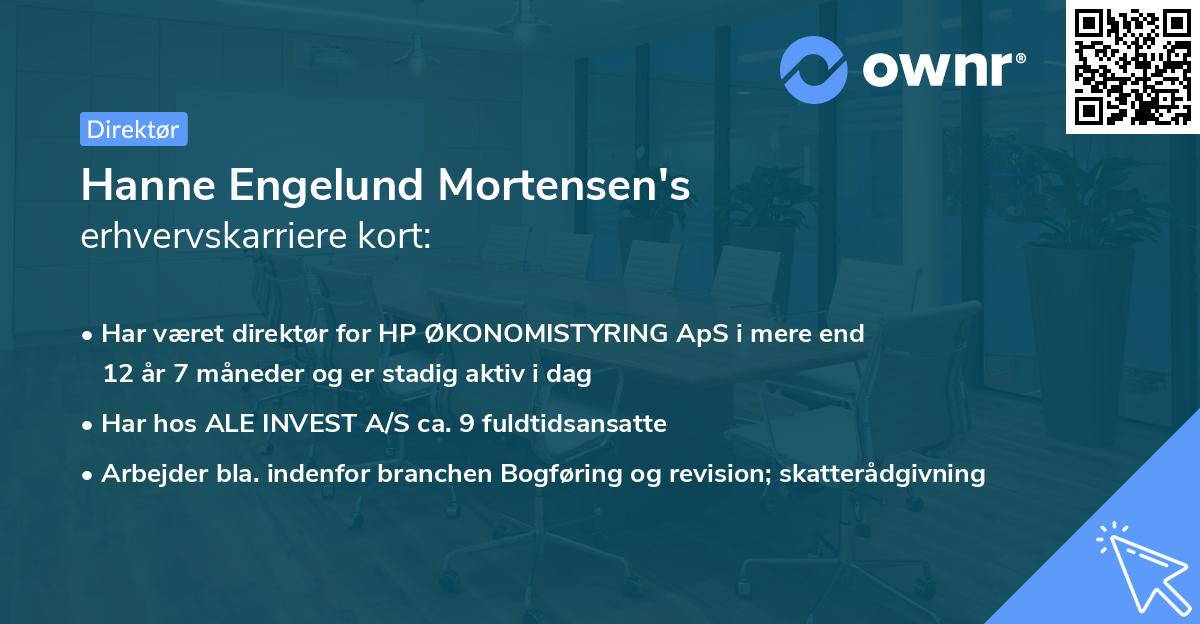 Hanne Engelund Mortensen's erhvervskarriere kort