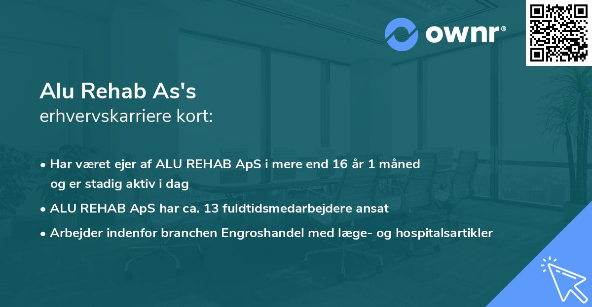 Alu Rehab As's erhvervskarriere kort