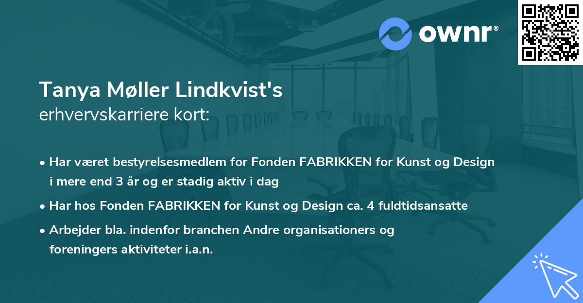 Tanya Møller Lindkvist's erhvervskarriere kort