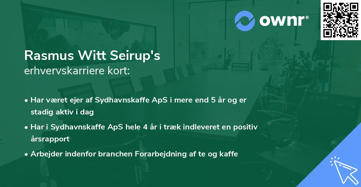 Rasmus Witt Seirup's erhvervskarriere kort