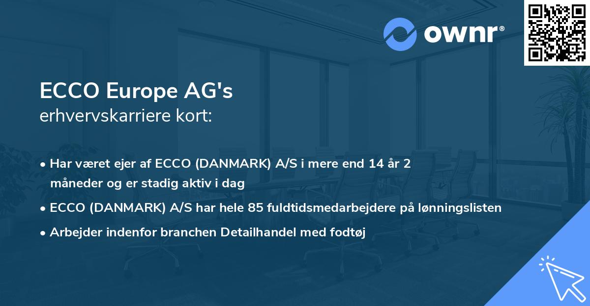 ECCO Europe AG's erhvervskarriere kort