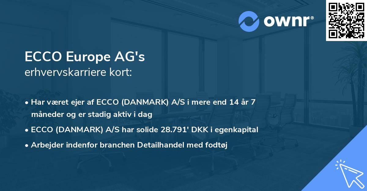ECCO Europe AG's erhvervskarriere kort