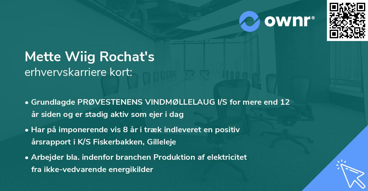 Mette Wiig Rochat's erhvervskarriere kort