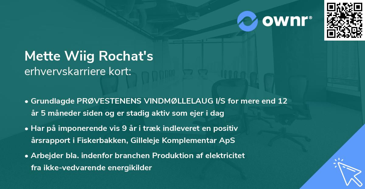 Mette Wiig Rochat's erhvervskarriere kort