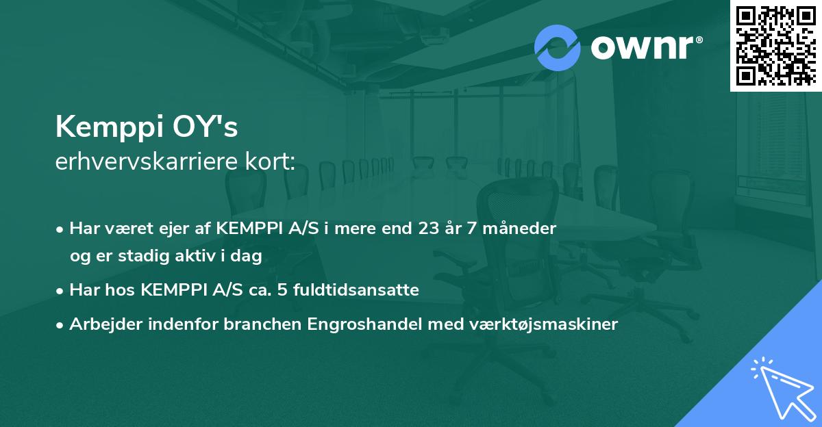 Kemppi OY's erhvervskarriere kort