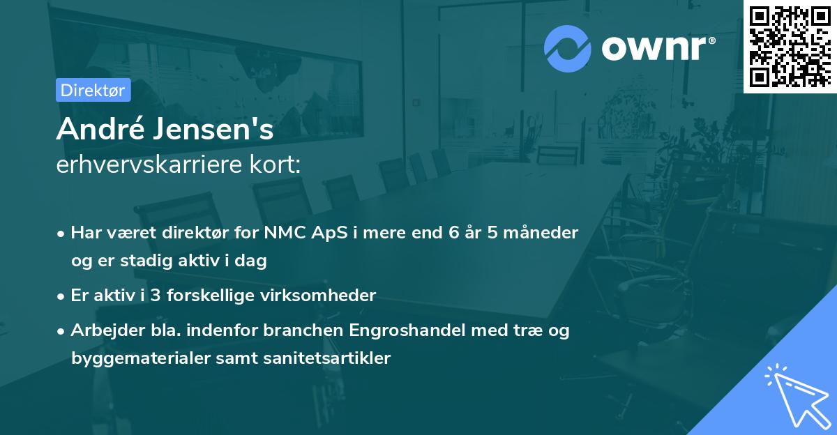 André Jensen's erhvervskarriere kort