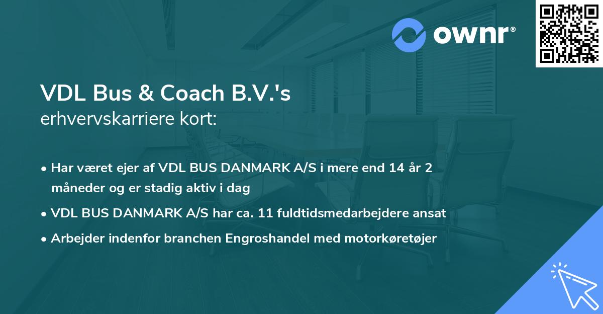 VDL Bus & Coach B.V.'s erhvervskarriere kort