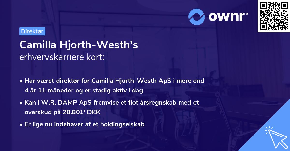 Camilla Hjorth-Westh's erhvervskarriere kort