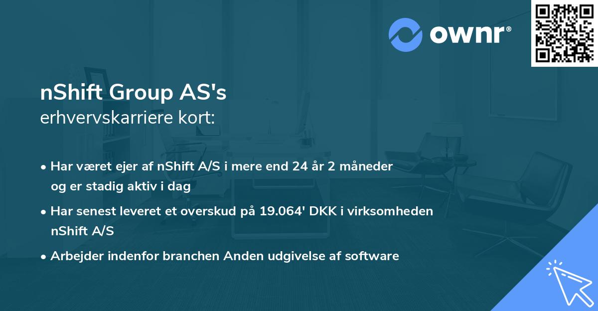 nShift Group AS's erhvervskarriere kort