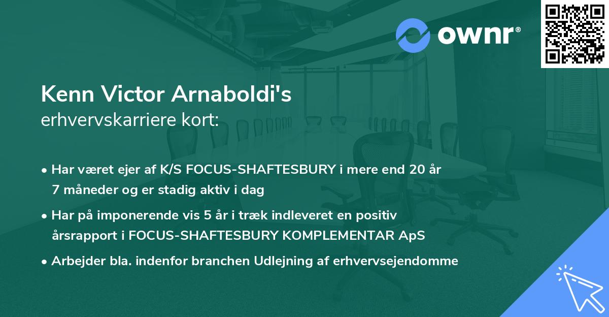 Kenn Victor Arnaboldi's erhvervskarriere kort