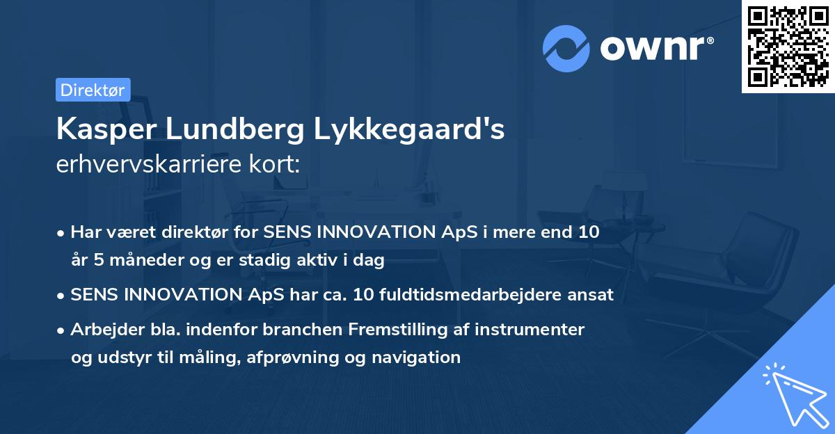 Kasper Lundberg Lykkegaard's erhvervskarriere kort