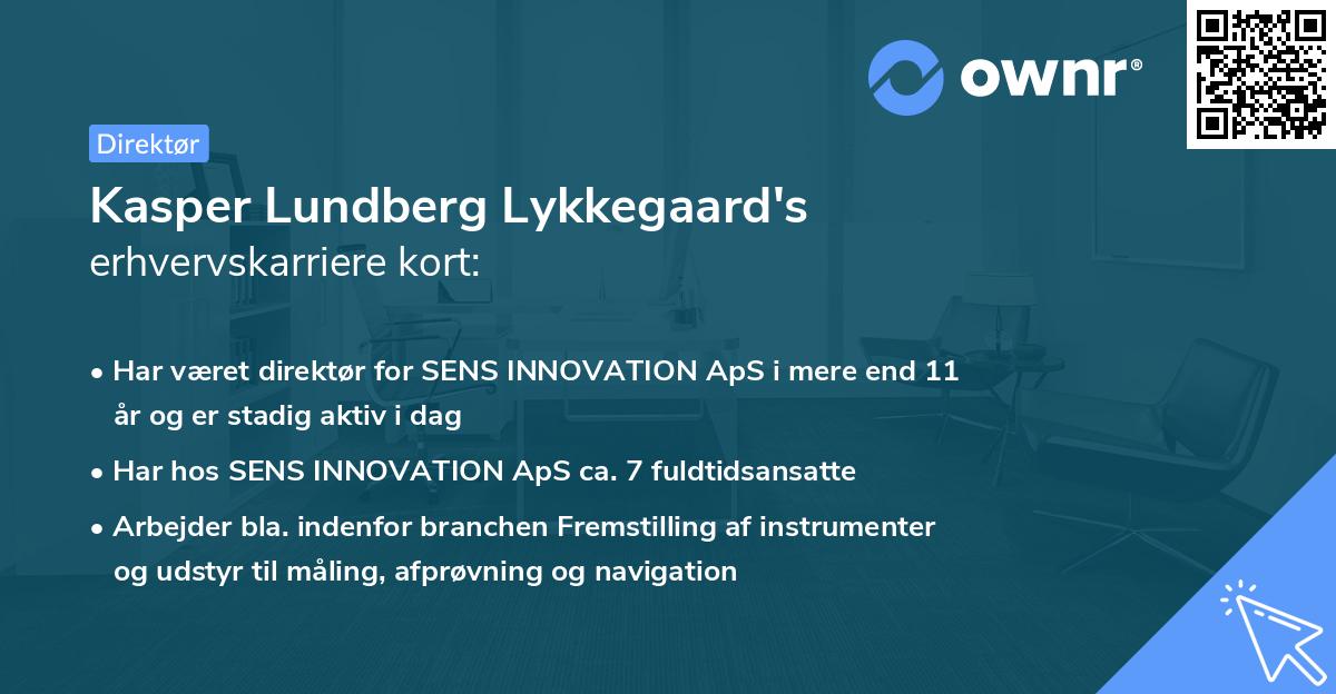 Kasper Lundberg Lykkegaard's erhvervskarriere kort