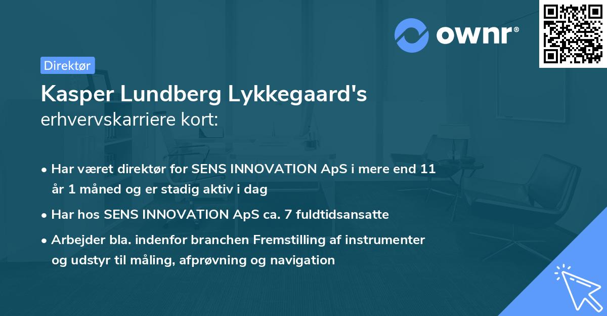 Kasper Lundberg Lykkegaard's erhvervskarriere kort