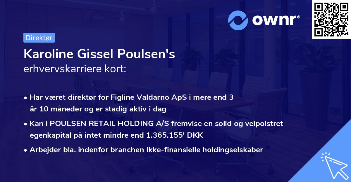 Karoline Gissel Poulsen's erhvervskarriere kort