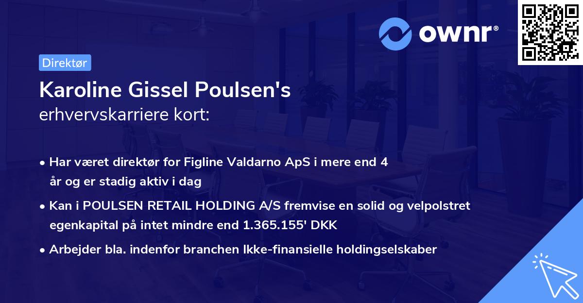 Karoline Gissel Poulsen's erhvervskarriere kort
