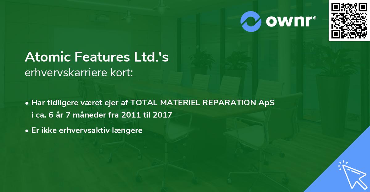 Atomic Features Ltd.'s erhvervskarriere kort