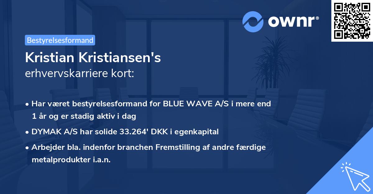 Kristian Kristiansen's erhvervskarriere kort