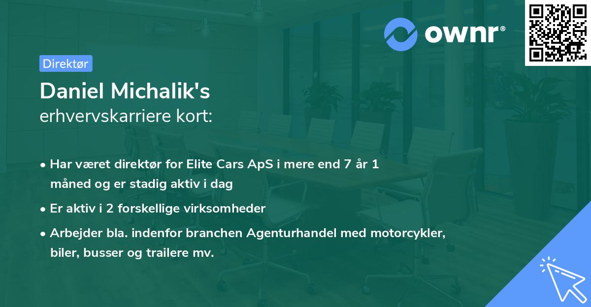 Daniel Michalik's erhvervskarriere kort