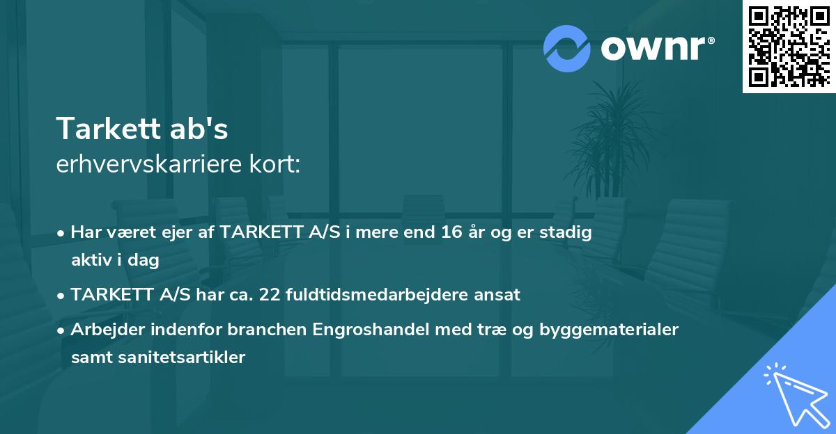 Tarkett ab's erhvervskarriere kort