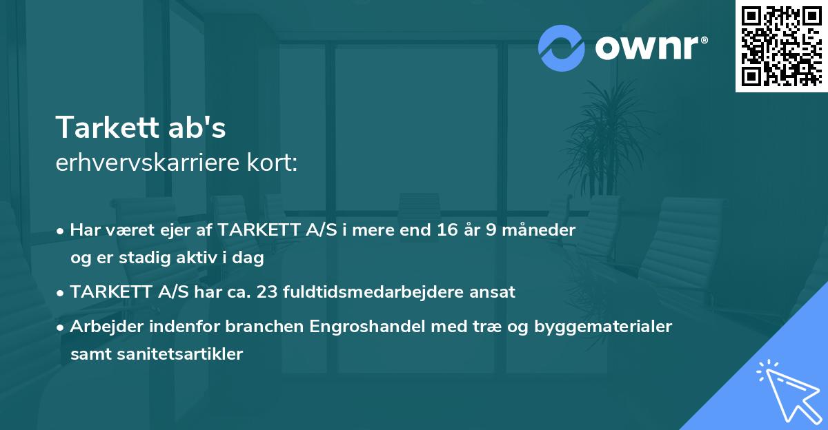 Tarkett ab's erhvervskarriere kort