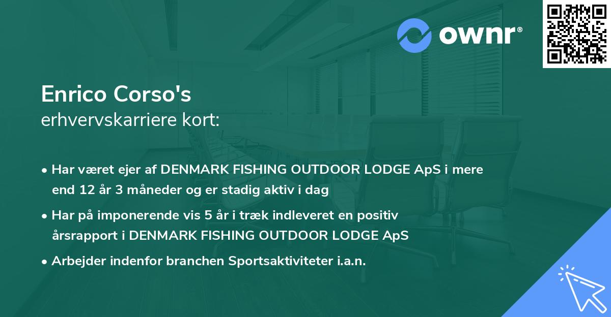 Enrico Corso's erhvervskarriere kort