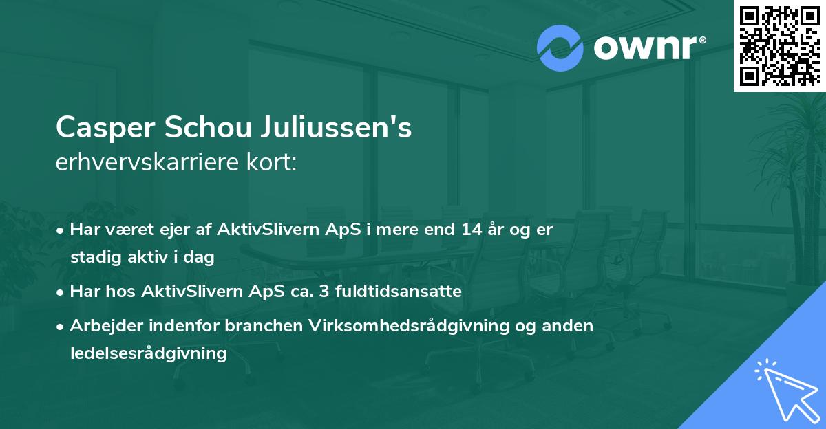 Casper Schou Juliussen's erhvervskarriere kort