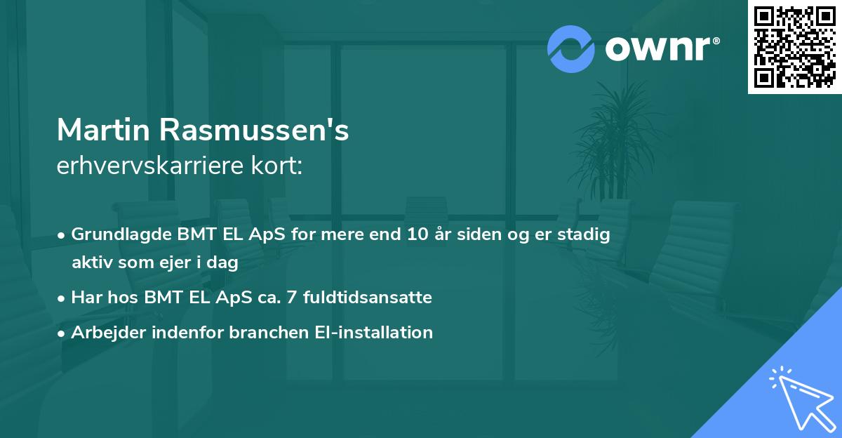 Martin Rasmussen's erhvervskarriere kort