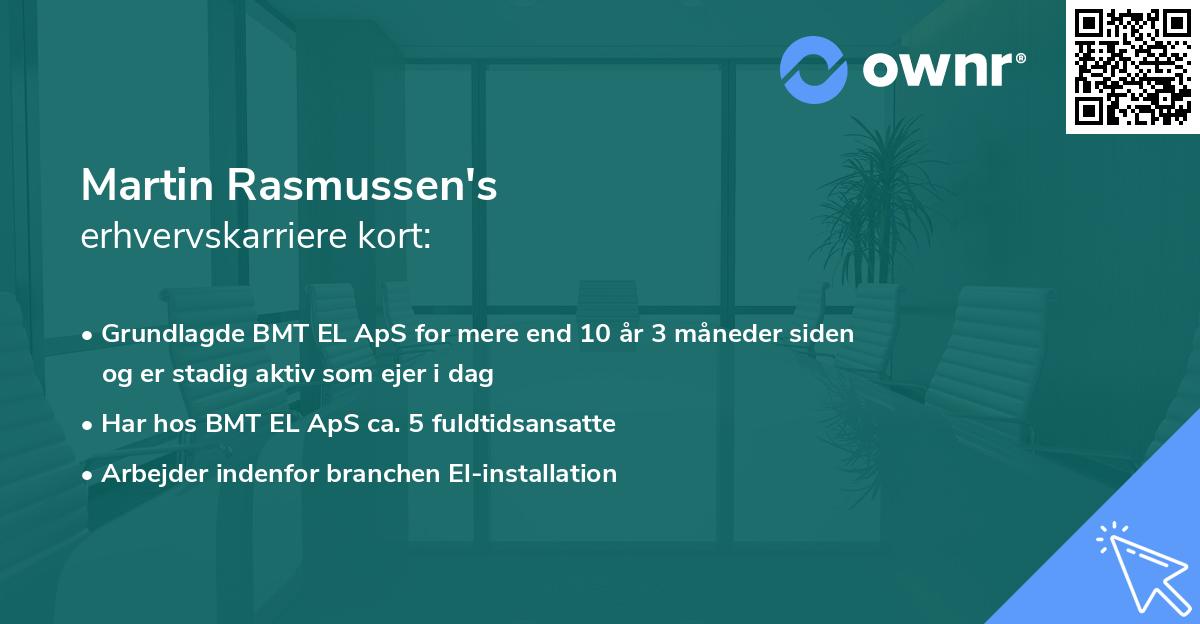 Martin Rasmussen's erhvervskarriere kort